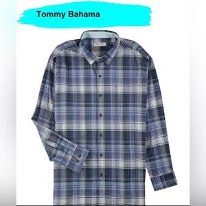 Tommy Bahama Zacero Plaid Shirt Pima Cotton Size Medium